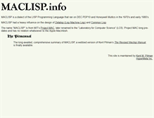 Tablet Screenshot of maclisp.info